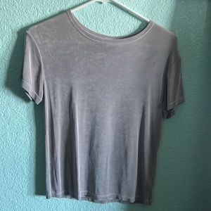 Lejay grey slightly ribbed t-shirt